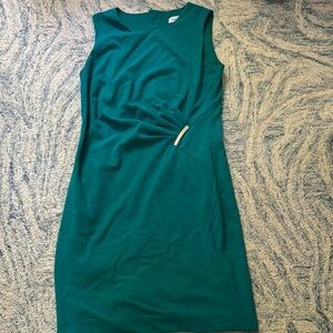 Calvin Klein flattering turquoise, side rusched shift dress 8P